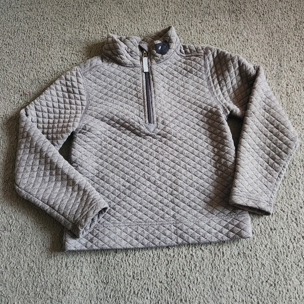 OBERMEYER Kids Superior Gear Zip Top Large Gray Quilted Aspen Colorado Ski - Picture 1 of 9